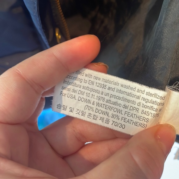 Zara Basic Goose Down Navy Winter Jacket - Picture 6 of 9